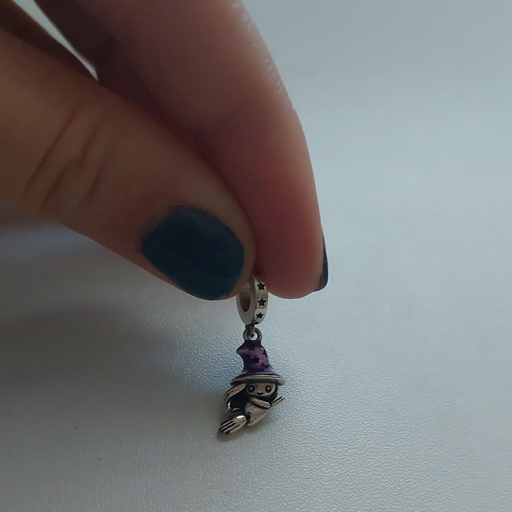 Silver Witch Charm Pendant